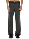 Moschino Couture Classic Regular Fit Wool Pants In Gray