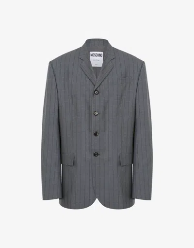 MOSCHINO WOOL PINSTRIPE JACKET