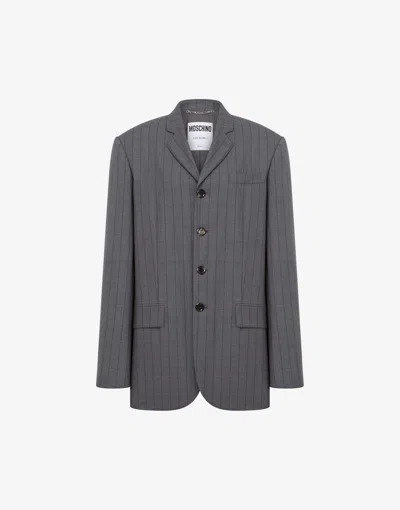 MOSCHINO WOOL PINSTRIPE JACKET