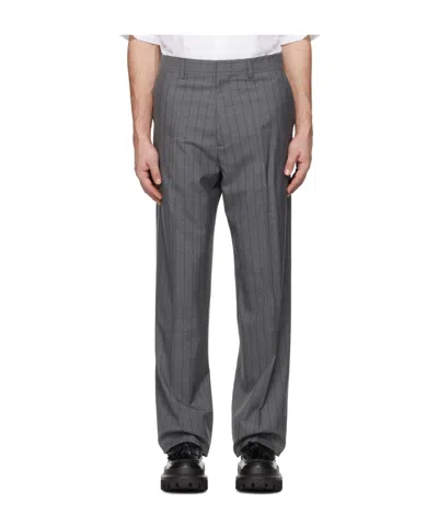 Moschino Pinstripe Trousers In Multi Grey