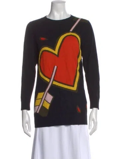 Pre-owned Moschino Wool Printed Sweater In Black