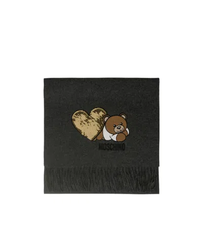 Moschino Wool Scarf In Black