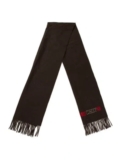 Pre-owned Moschino Wool Scarf In Brown