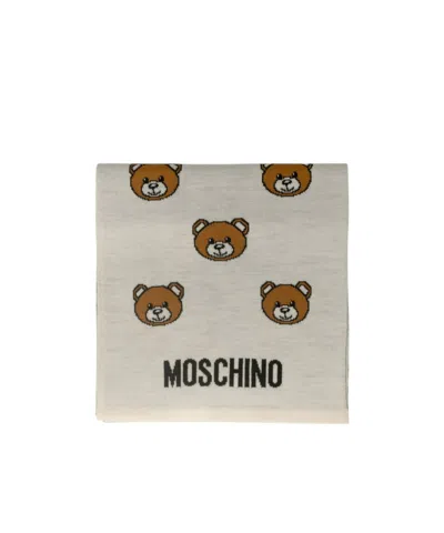 Moschino Wool Scarf In Gray