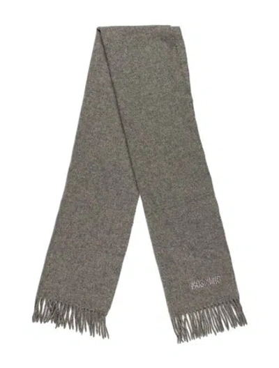 Pre-owned Moschino Wool Scarf In Gray