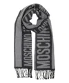 Moschino Wool Scarf In Grey
