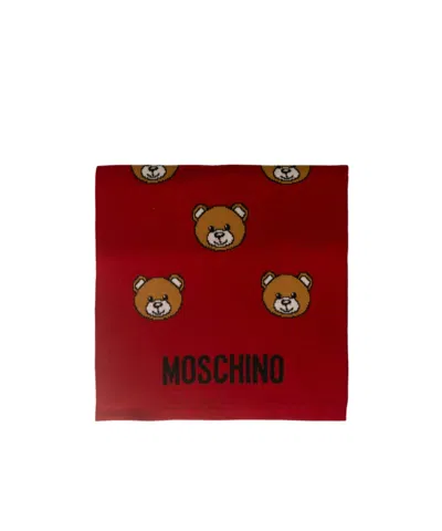 Moschino Wool Scarf In Red