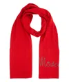 Moschino Cashmere Wool Scarf In Red