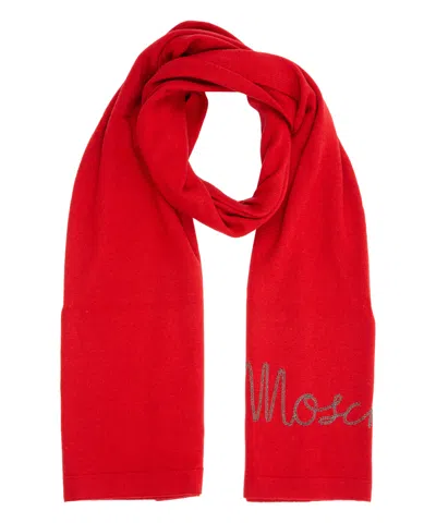 Moschino Cashmere Wool Scarf In Red
