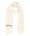 Moschino Wool Scarf In White