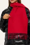 Moschino Wool Scarf With Logo In Red