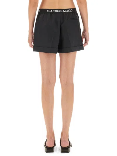 Moschino Wool Shorts In Black