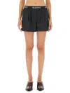 Moschino Wool Shorts In Grey