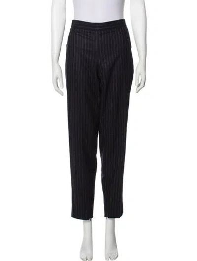Pre-owned Moschino Wool Skinny Leg Pants In Black