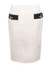 Moschino Wool Skirt In Blanco