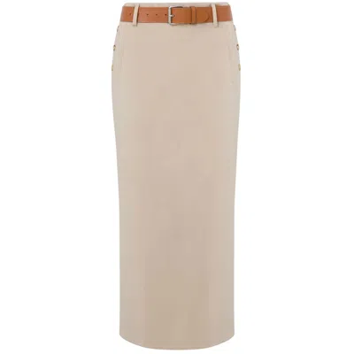 Moschino Wool Skirts In Neutral