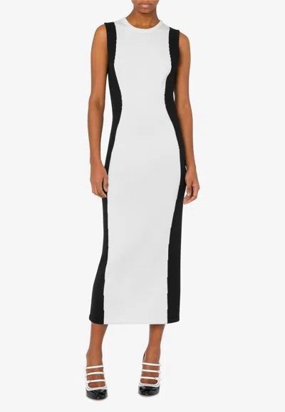 MOSCHINO WOOL SLEEVELESS MIDI DRESS