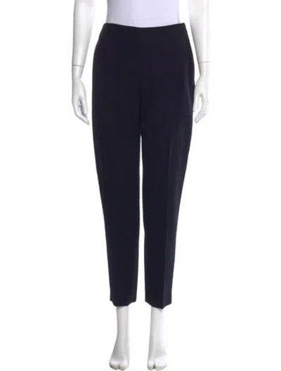 Pre-owned Moschino Wool Straight Leg Pants In Blue