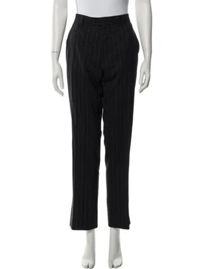 Pre-owned Moschino Wool Straight Leg Pants In Multi