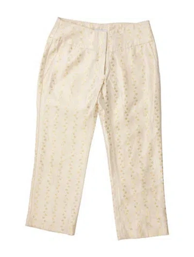 Pre-owned Moschino Wool Straight Leg Pants In Neutral