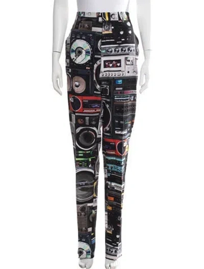 Pre-owned Moschino Wool Straight Leg Pants W/ Tags In Black
