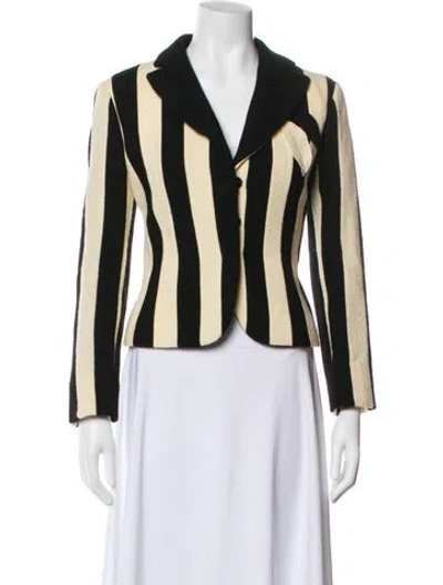 Pre-owned Moschino Wool Striped Blazer In Multi