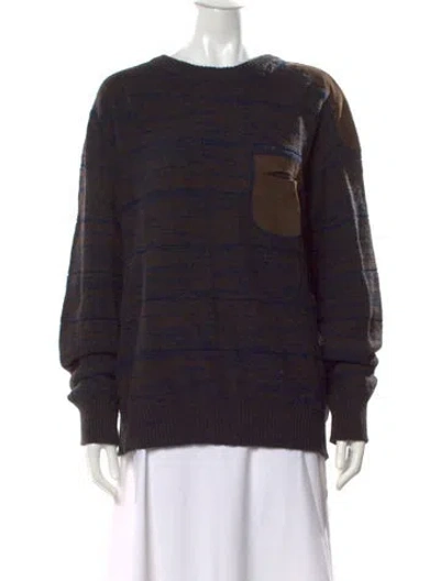 Pre-owned Moschino Wool Striped Sweater In Multi