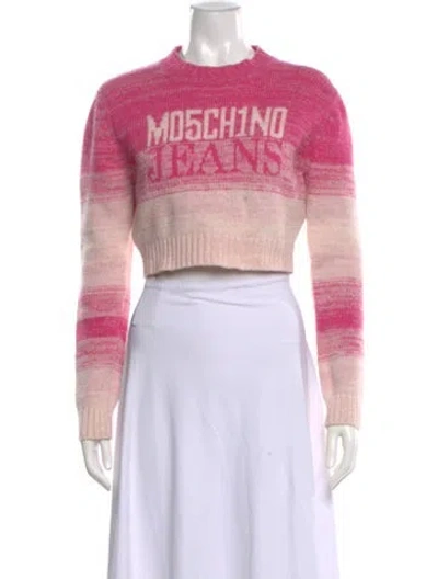 Pre-owned Moschino Wool Striped Sweater W/ Tags In Pink