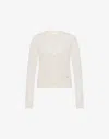 Moschino Wool Sweater Golden M With Cut-out In White