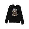 Moschino Teddy-intarsia Wool Jumper In Black