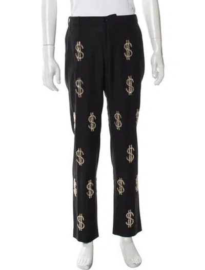 Pre-owned Moschino Wool Sweatpants In Black