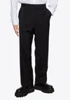 Moschino Wool Tailored Pants In Black