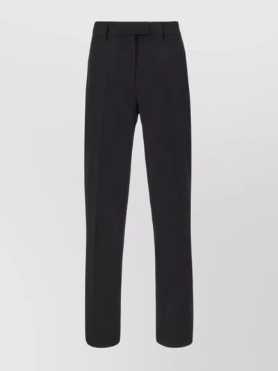 Moschino Wool Trousers With Belt Loops And Pockets In Black