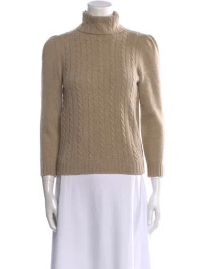Pre-owned Moschino Wool Turtleneck Sweater In Neutral