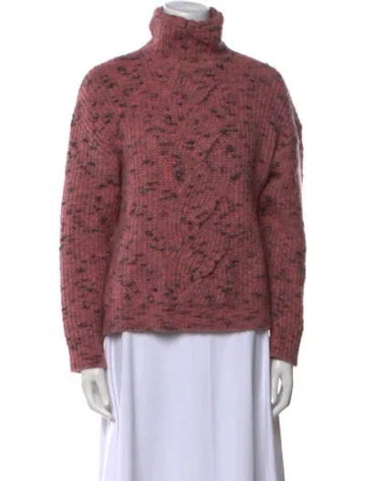 Pre-owned Moschino Wool Turtleneck Sweater In Pink