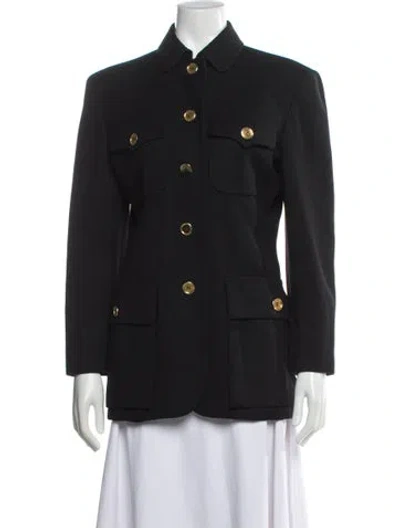 Pre-owned Moschino Wool Utility Jacket In Gray