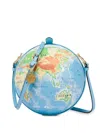 Moschino World Map Clutch Bag In Blue