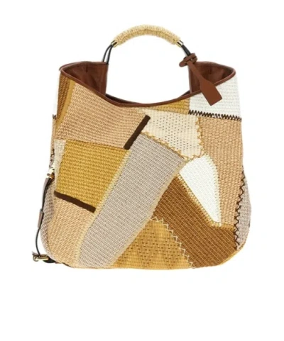 MOSCHINO MOSCHINO HANDLE ME INTERWOVENED TOP HANDLE BAG
