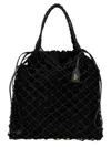 Moschino Women Woven Nappa Leather Shopping Bag In Black