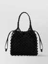 Moschino Women Woven Nappa Leather Shopping Bag