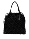 Moschino Women Woven Nappa Leather Shopping Bag In Black