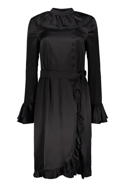 Moschino Wrap-dress In Black