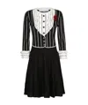 Moschino Wrinkled Round-necked Dress In Black