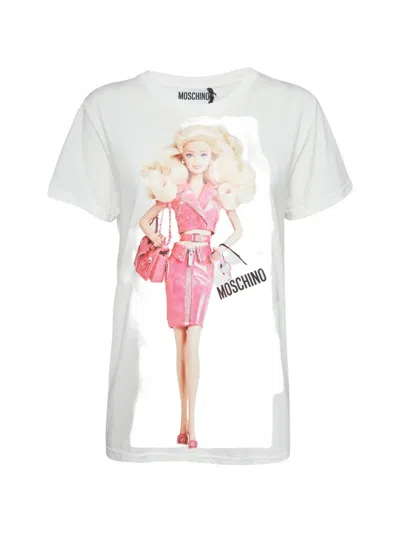 Pre-owned Moschino X Barbie Couture T-shirt In White