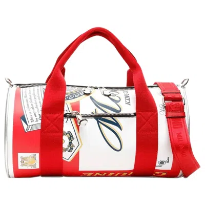 Pre-owned Moschino X Budweiser Duffel Bag In Red