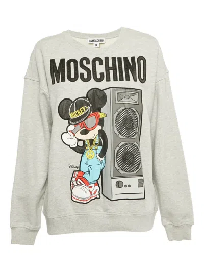 Pre-owned Moschino X Hm X Disney Mickey Top In Gray