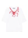 Moschino X Judy Blame Necklace-print T-shirt In White