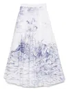 Moschino Long Poplin Skirt Olivia In White