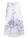 Moschino Long Poplin Skirt Olivia In White