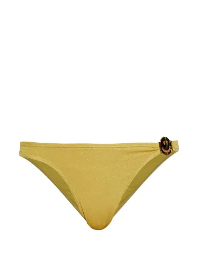 Moschino X Smiley Bikini Bottoms In Yellow